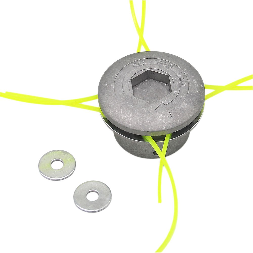 SWNKDG Aluminium Trimmer Spool Strimmer Nylon Cutting Head Double Trimmer Head Spool for Petrol Brush Cutter Grass Trimmer