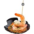 Restaurantware 3.3 Inch Shell Appetizer Plate 100 Disposable Plastic Appetizer Plate - Sturdy Shell-Shaped Black Plastic Cocktail Plates Perfect For Serving Amuse Bouche And Hors D'oeuvres
