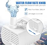 flintronic Submersible 3W Water Pump 200L/H USB Quiet for Aquarium view 4