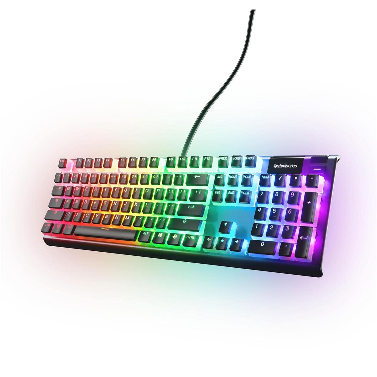 Steelseries Prismcaps Double Shot Pudding Style Keycaps Durable Pbt Thermoplastic Compatible With Most Mechanical Keyboards Mx Stems White German Layout