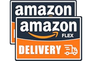 Lusinus flex delivery driver car sign - 2-pack reflective car magnet, weather-resistant delivery driver accessories, 12x8 inch (Orange)