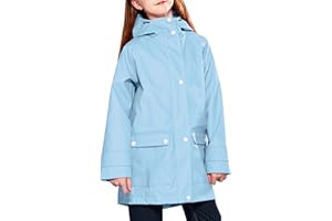 maoo garden Girls Boys Rain Jacket Lightweight Waterproof Raincoat Hooded Lined Long Windbreaker