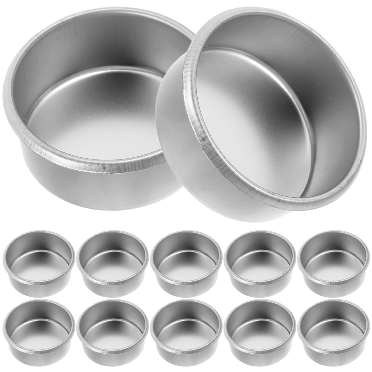 Metal Candle Cups 20Pcs Metal Tea Light Tins DIY Empty Tealight Candle Cup for Candle Making Supplies Candle Molds