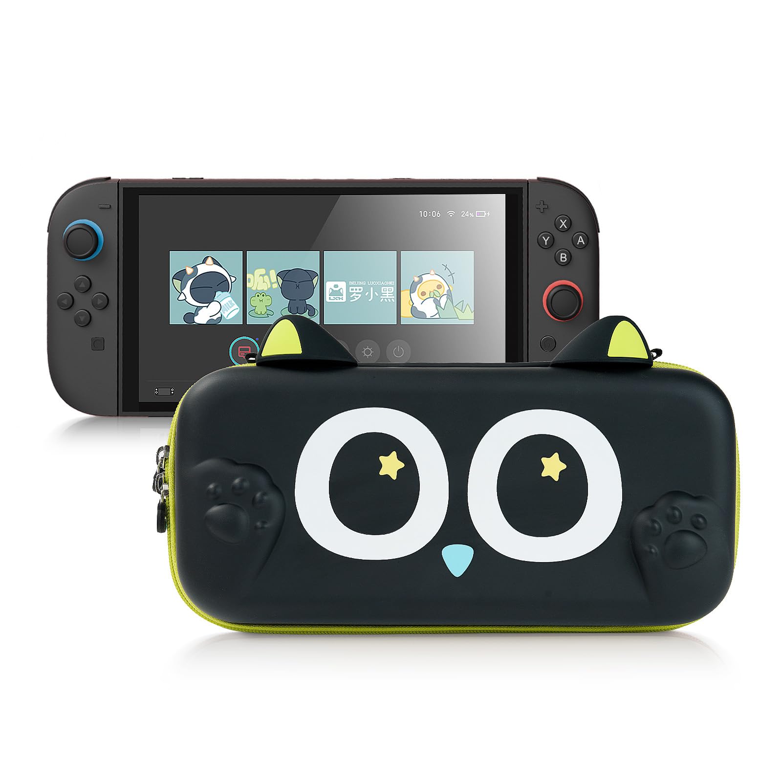 GeekShare Switch 2 Carrying Case, Hardshell Storage Bag with Game Card Slots, Portable Travel Case Compatible with Switch 2 (2025) Console and Game Accessories - The Hei Series