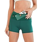 FlipBelt Women’s Air Compression Shorts – Lightweight, Moisture-Wicking with Built-in Phone Pocket – USA Small Business