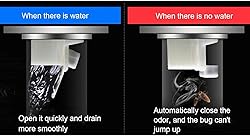 White Odor Proof Shower Floor Drain Backflow
