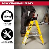 Excel 2 Step Fibreglass Ladder 0.76m - Heavy Duty 150kg Non-Conductive view 4
