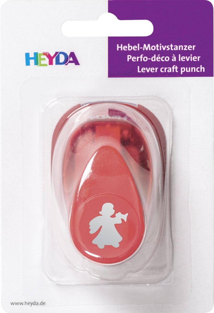 Heyda 203687605 Decorative Punch Small Motif Size: Approx. 1.7 cm, Angel Motif.