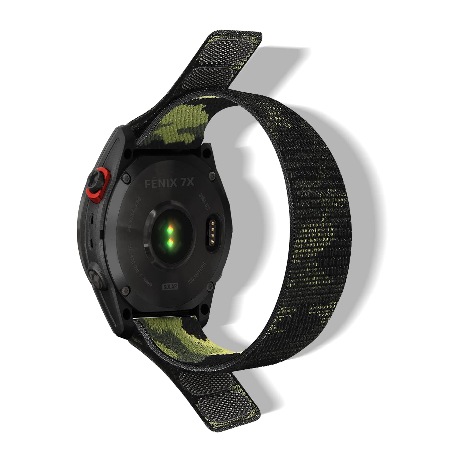 RoYiio Nylon Strap for Garmin Quatix 8 47mm/Quatix 7 Pro/Tactix 8 47mm/Fenix8 Pro 47 mm/Fenix E/7Pro/6Pro Strap Comfortable Breathable Band for Descent G2/Epix 2 (QuickFit 22mm, ArmyGreen Camouflage)