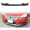 MODILOVER Front Bumper Lip Spoiler, Compatible with 2013-2017 Nissan Sentra (Not Fit SR Trim), PP Unpainted OEM Style Add-on Front Splitter Air Dam Chin Protector