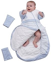 OuYun Baby Organic Sleeping Bag Detachable Sleeve