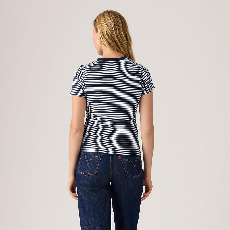 Essential Hm Ls Tee Mila Stripe Peacoat