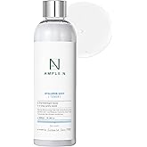 Ample:N Hyaluron Shot Toner – Korean Hyaluronic Acid and Ceramide Hydrating Face Toner - Moisturizing Essence for Minimizing Wrinkles – Dewy Healthy Glow Skin Booster for Dry Skin, 20.3 fl.oz.