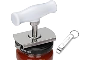 Kichwit Jar Opener for Small and Medium Jar Lids, Bottle Opener Keychain Included
