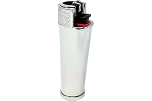 JSSELLER Metal Lighter Case Fits Clipper Lighter in Standard Full Size, One Piece Lighter Sleeve in Silver