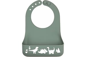 Bella Tunno Little Bites Bib – Silicone Baby Bibs for Infant Girls and Boys Ages 3-12 Months, BPA Free Soft Silicone Bib
