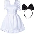 Adult Classic Fancy Cute White Retro Frilly Adorable Maid