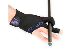 KONLLEN Billiards Gloves for Left Hand/Right Hand L/XL Pool Gloves Professional Non-Slip Adjustable Breathable Snooker Gloves Popular Sizes for Men & Women