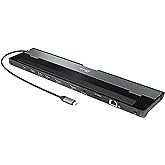 j5create USB-C Dual HDMI Docking Station (10-in-1), 4K + 1080p Dual HDMI | 5Gbps USB-A x3, SD Card Reader, PD 100W, RJ45 Ethernet, Combo Audio Jack, for MacBook and Windows Laptop (JCD542)