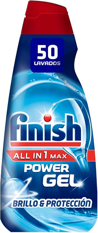 Finish all in 1 max power gel gel detergente brilho e proteção para máquina de lavar louça, 50 doses