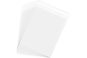 uxcell 11.8"x 8.3" Acid-Free Picture Sleeve, 100 Pack Crystal Clear Photo Sleeves Storage Bags Transparent Sealing Bag for 8"