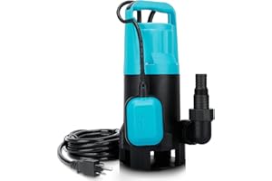BOMGIE 1.3HP Sump Pump 5280GPH Submersible Water Pump with Float Switch, Submersible Utility Pumps Removal for Pools, Basement Flooding, Garden Pond Low Water Level with 20ft Power Cord
