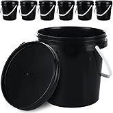 AKOLAFE 6 Pack Paint Bucket for Painting Plastic 3 Quart Paint Cans Touch Up Paint Containers with Lids & Handles 3/4 Gallon Paint Can Paint Storage Containers Empty Paint Cans Paint Pail for Leftover