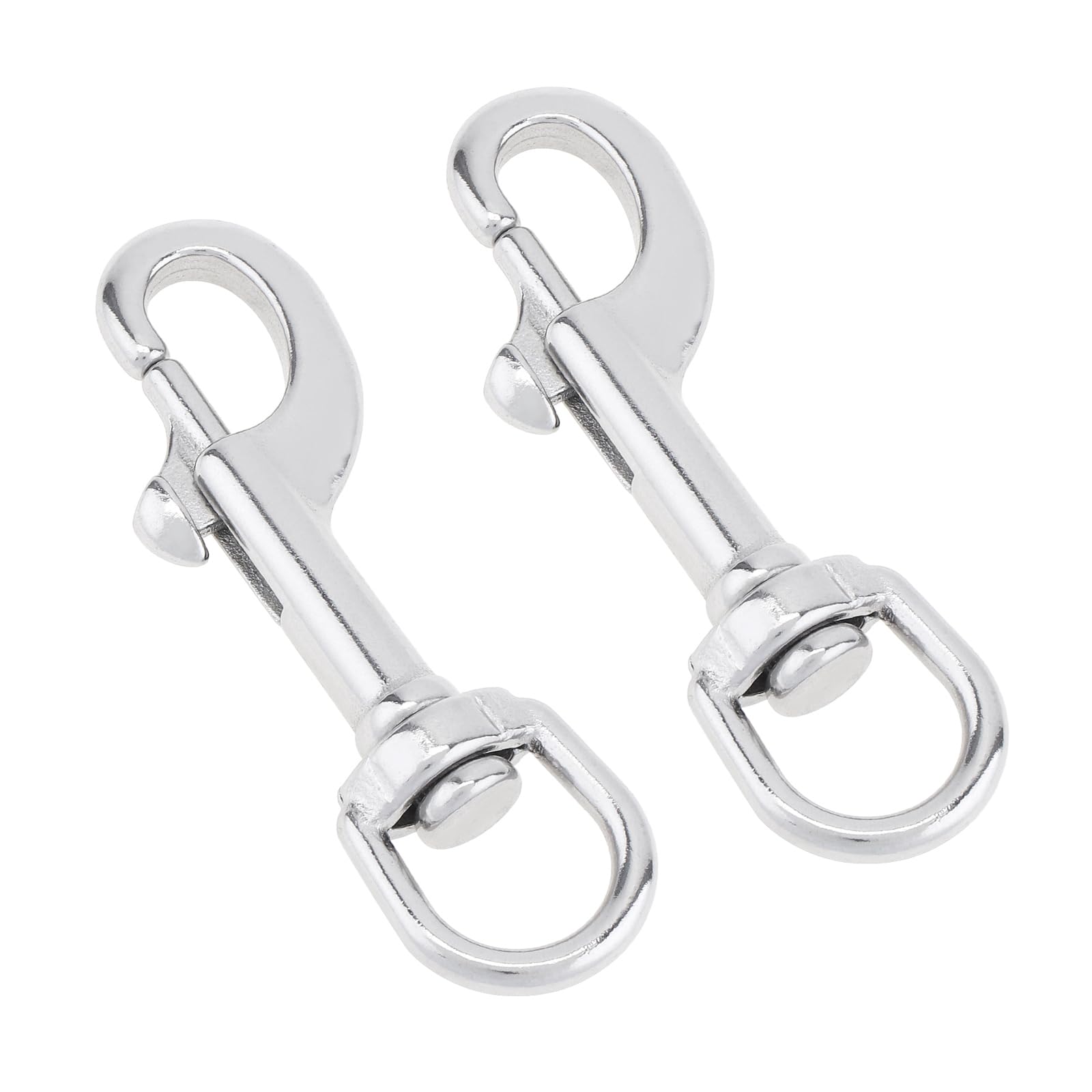 SecurityIng Diving Snap Hooks, Heavy Duty Stainless Steel 316 Marine Grade Scuba Diving Clip for Snap Bolt Trigger Chain Clip/Single Ended Trigger Clasp Pet Buckle (2)