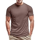 Zengjo Mens Athletic Shirts Moisture-Wicking Quick Dry Workout Tees Lightweight Crewneck T-Shirts for Running Gym Casual Work