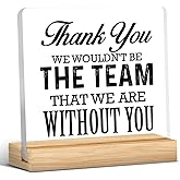 Thank You Gift for Team, Coworkers Gifts for Men Women, Appreciation Gift for Coworkers, We Wouldn't Be the Team That We Are Without You Acrylic Desk Sign Office Decor