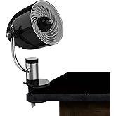 Vornado Pivot Clip Personal Air Circulator Fan with Multi-Surface Clip, Quiet Portable Fan for Office or Bedroom, 3 Speeds, Black