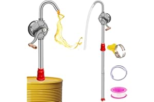 SITROASHO 55 Gallon Drum Pump, Aluminum Hand Pump For Manual Oil for Gallon Drums With 35" Extension Tube for Diesel Gasoline Kerosene Fuel Transfer