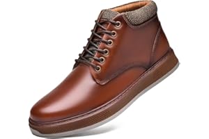 Arkbird Casual Sneaker Shoes, Lace-up Leather Chukka Boots for Men