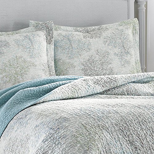 Laura Ashley Home Saltwater Collection Quilt Set 100 Cotton