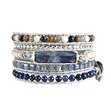 YGLINE Handmade Healing Topaz Wrap Bracelet Natural
