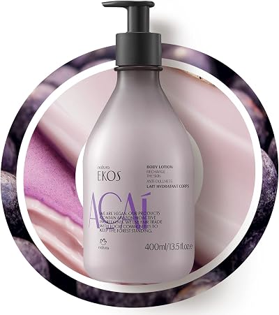 Natura Ekos Açaí Revitalizing Body Lotion Vegan 24Hr Soft Skin 13.5oz 400ml