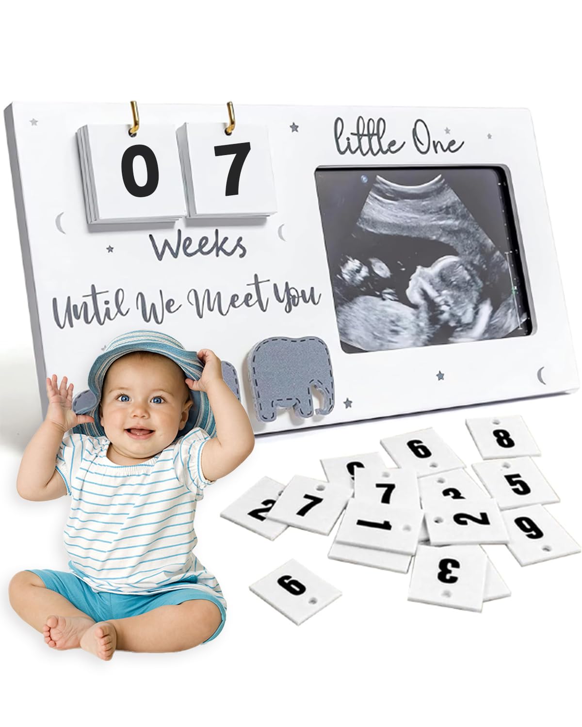 LilGoo Baby Scan Photo Frames, Baby Scan Frame - Mum to Be Gifts, Perfect Pregnancy Gifts for mum expecting, Best Gifts for Mum and Dad to Be, Baby Countdown Frame