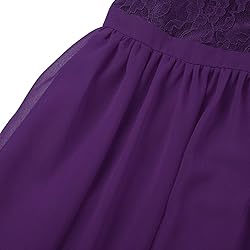 iEFiEL Girls Halter Lace Chiffon Flower Wedding