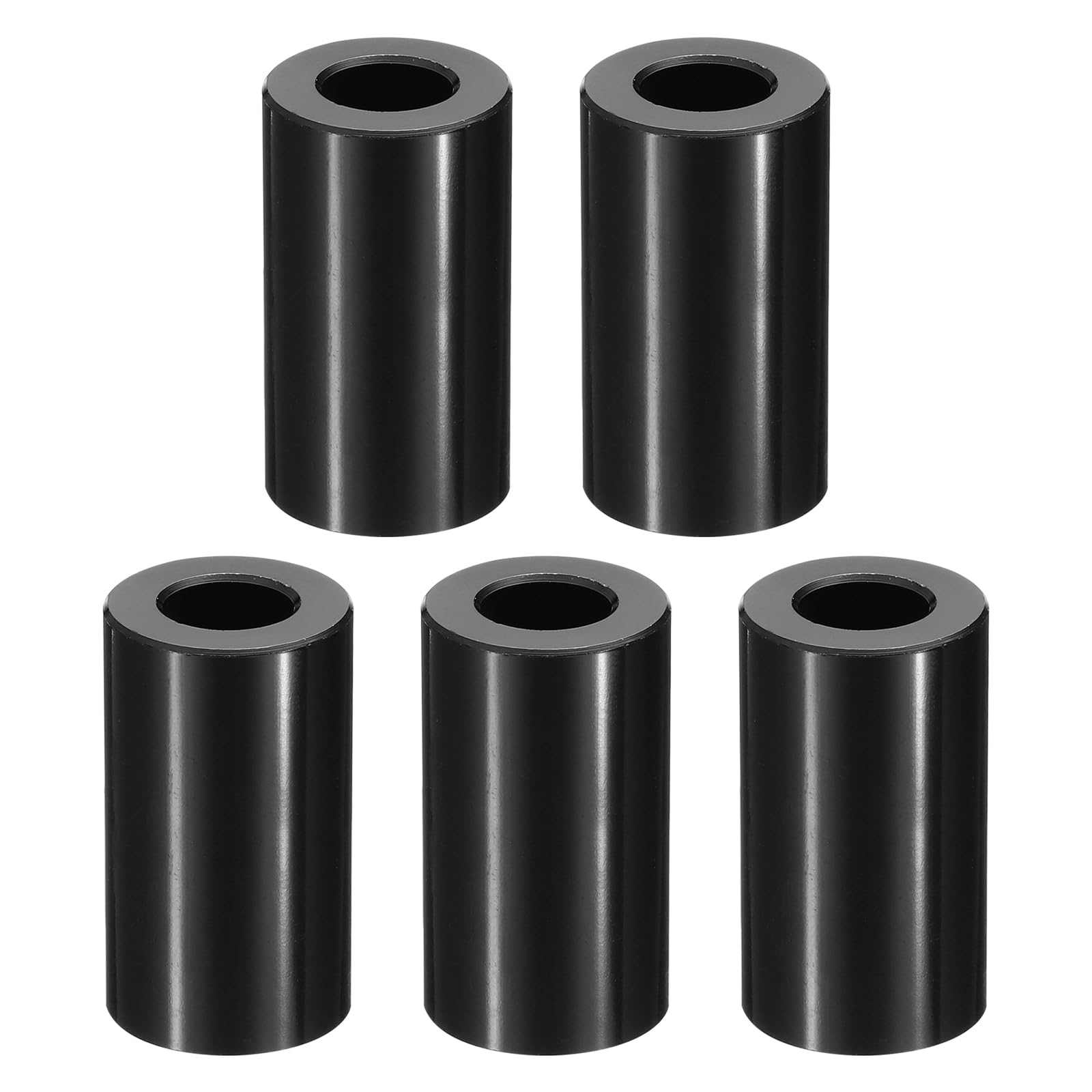 PATIKIL M10 Aluminum Spacers, 5 Pcs Metal Spacer Aluminum M10 x 3/4" OD x 1-3/8" L Aluminum Spacer Screw Standoff Round for 3/8" or M10 Screw Bolts