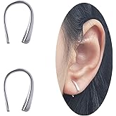 Desnuage Tiny Pull Through Earrings Small Threader Earrings S999 Sterling Silver Earrings Hypoallergenic Teardrop Earrings Drop Earrings for Women Trendy - Silver & Gold