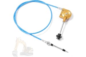 Creative.C 2m Throttle Cable Excavator Parts Throttle Control Cable for AGT Mini Excavator 6.6FT Heavy-Duty Replacement Accelerator Cable
