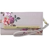 Steve Madden Women's Logobar Trifold Wristlet Wallet (Bone Floral)