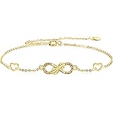 KECHO 14K Gold Sister Bracelet For Sister Infinity Jewelry For Women Birthday Gifts For Her