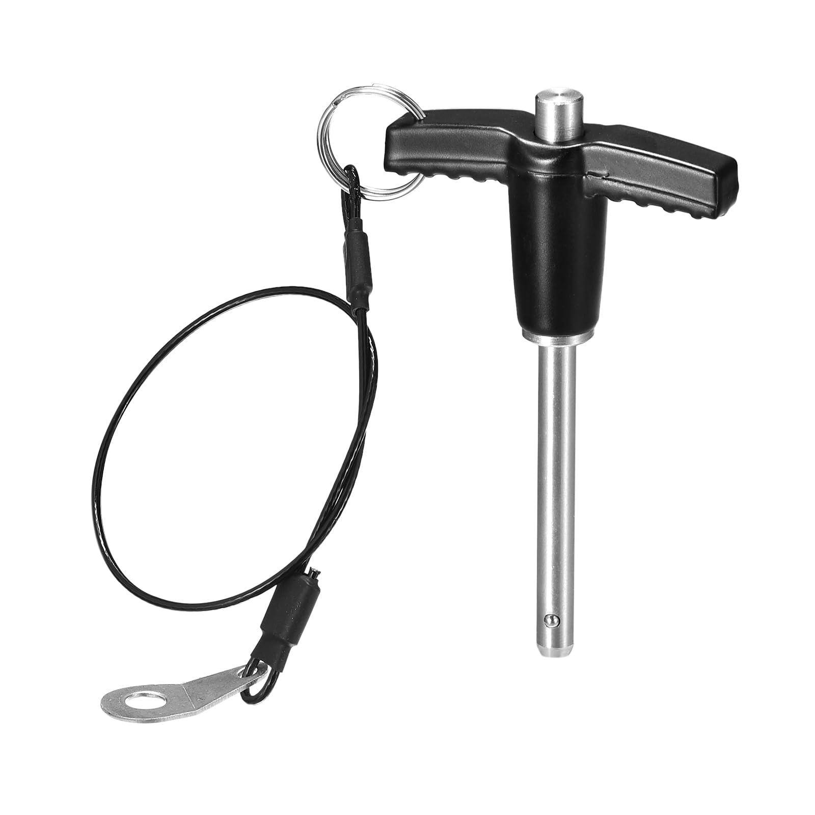 DTGN 6mmx40mm(DxL) T Handle Quick Release Pin - Good for Quickly Connecting and Hooking Up Components - 304 Stainless Steel Ball Locking Pin with Push Button - Black/Silver