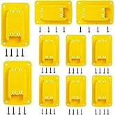 10Pcs Tool Mount for Compatible with Dewalt 20V,12V Drill, M18 Tool Holder with 𝟒𝟎 𝐒𝐜𝐫𝐞𝐰𝐬,Hanger,Yellow