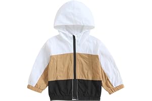 Cevoerf Toddler Baby Boy Girl Fall Clothes Outwear Zipper Hooded Sweatshirt Jacket Lightweight Windbreaker Jackets