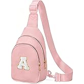 AK Fashion Girls Small Initial Sling Bag - Cross Body Bag, Girls Purse, Fashion Fanny Pack, Waist Packs for 7-16 Year Old Girl on Valentine's Day
