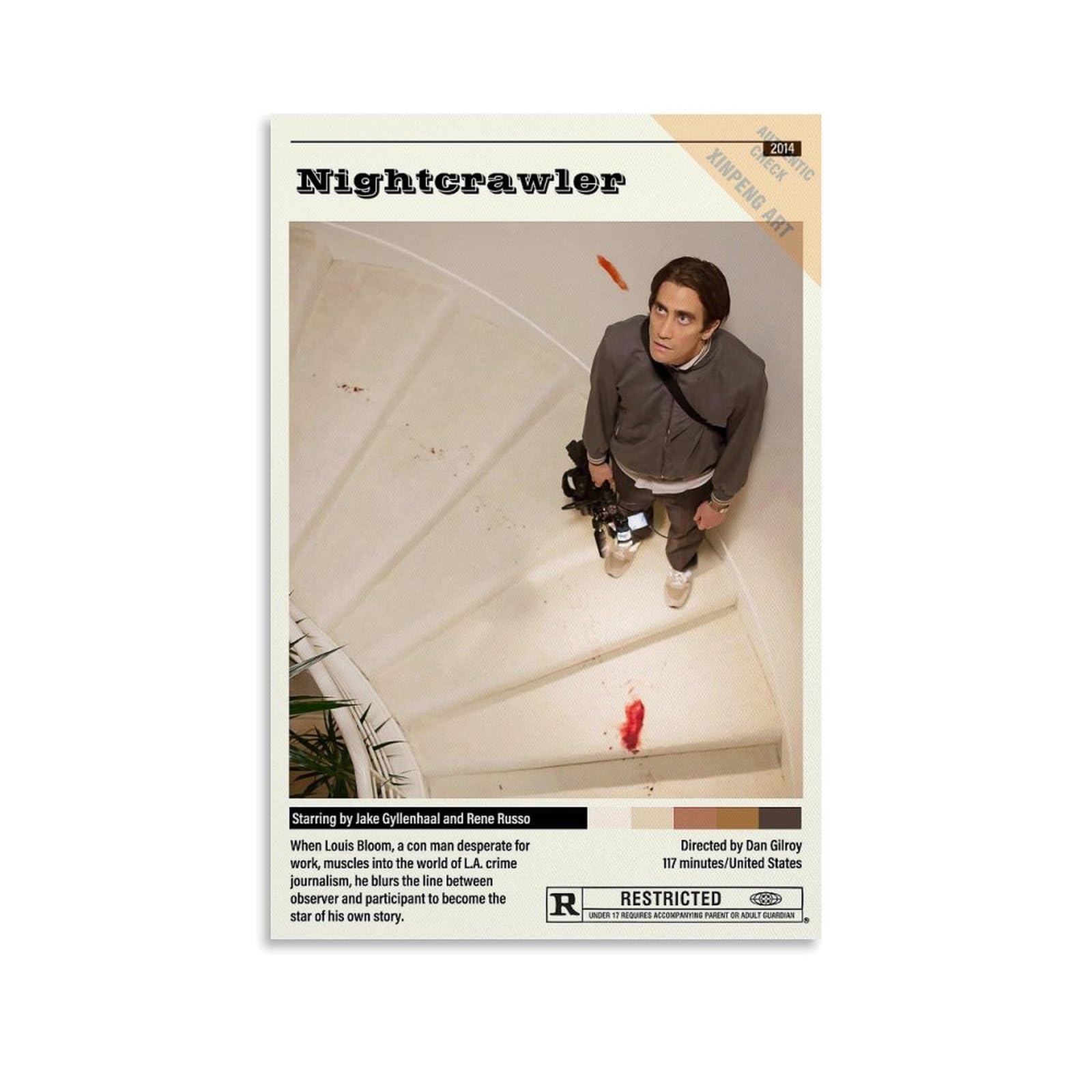 Nightcrawler Vintage Movie Aesthetic Posters And Art Picture Print - Modern Family Bedroom Decor - 12x18inch(30x45cm)