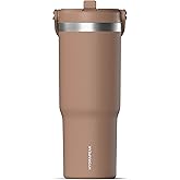 Hydrapeak Nomad 32 oz Tumbler with Handle and Straw Lid, Leakproof, Double Insulated, 32oz Cup Stainless Steel (Almond)