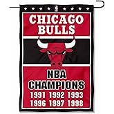 Chicago Bulls 6 Time NBA Champions Double Sided Garden Flag